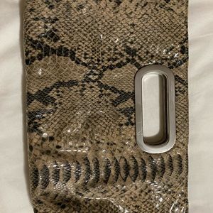 Snakeskin clutch from Banana Republic